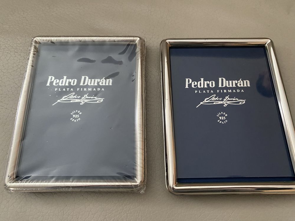 2 molduras prata firmada - Prateiro (madrid) Pedro Durán