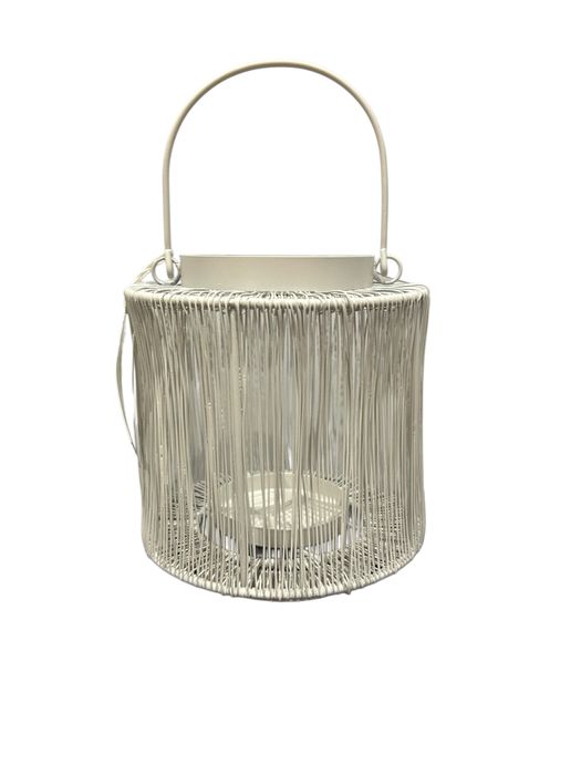 Metalowy lampion biały nr.7340