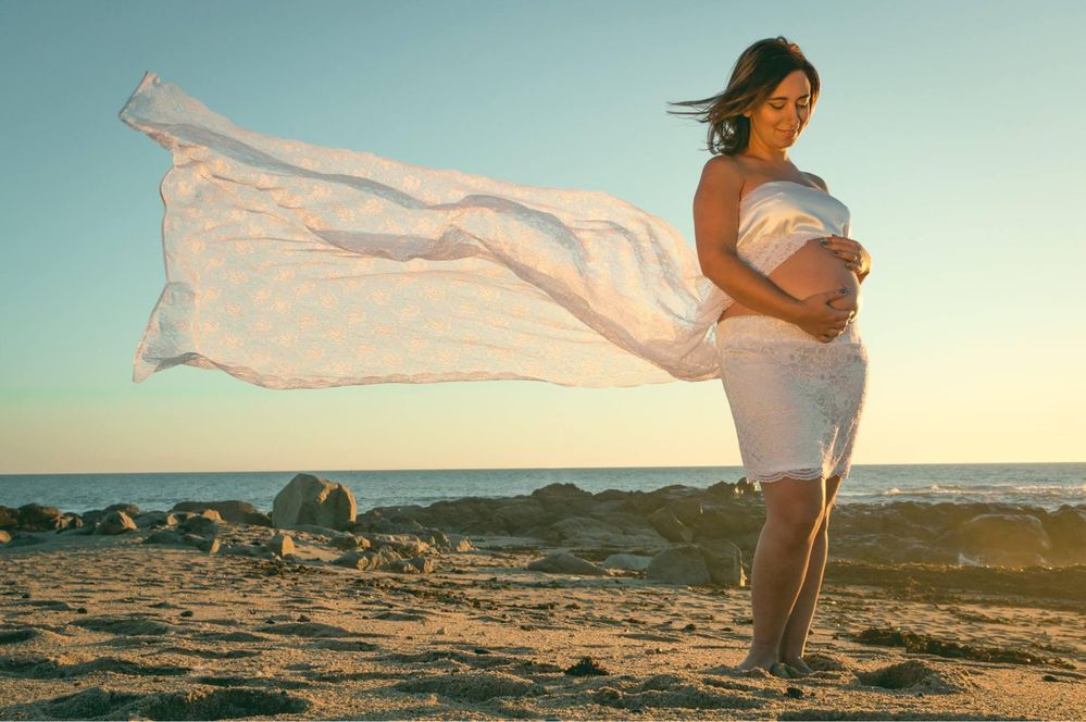 Vestido sessão fotográfica de grávida