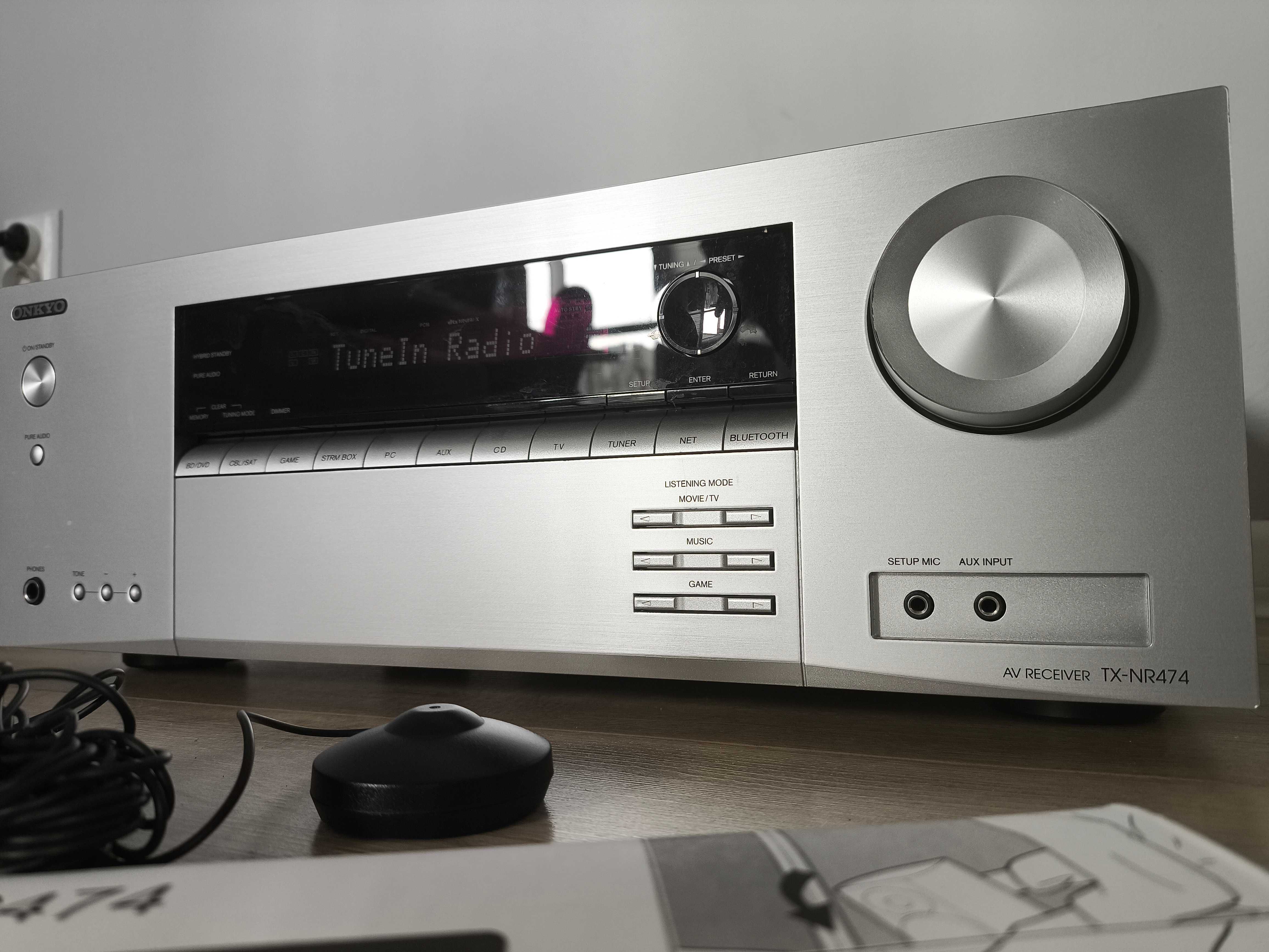 ONKYO 4K Sieciowy amplituner TX-NR474 WiFi AirPlay GOOGLE Spotify $$$