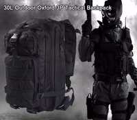 Mochila Militar 30l - Tactical Backpack - Preto - ARTIGO NOVO