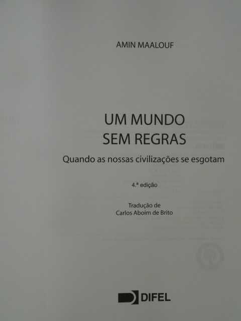 Um Mundo Sem Regras de Amin Maalouf