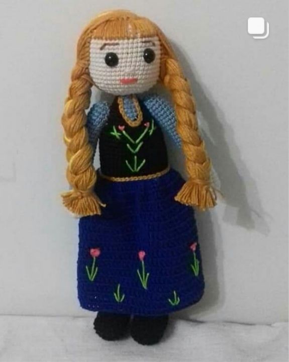 Princesas da Disney Elsa e Anna Amigurumi