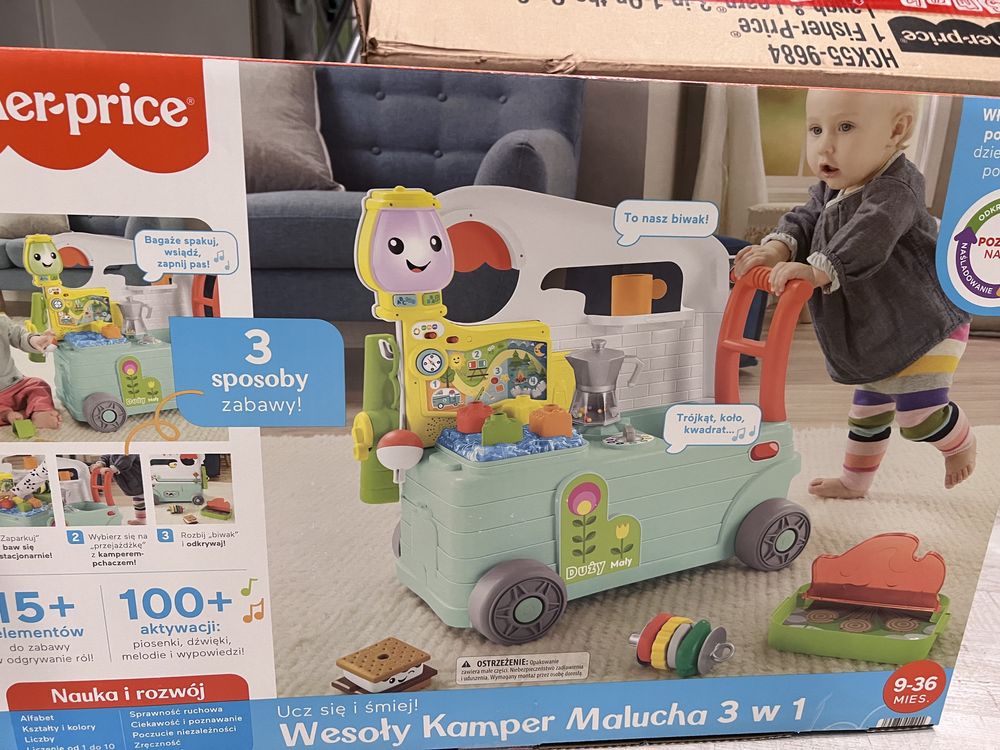 Wesoły Kamper malucha Fisher-Price 9-36 mies. NOWY na gwiazdkę