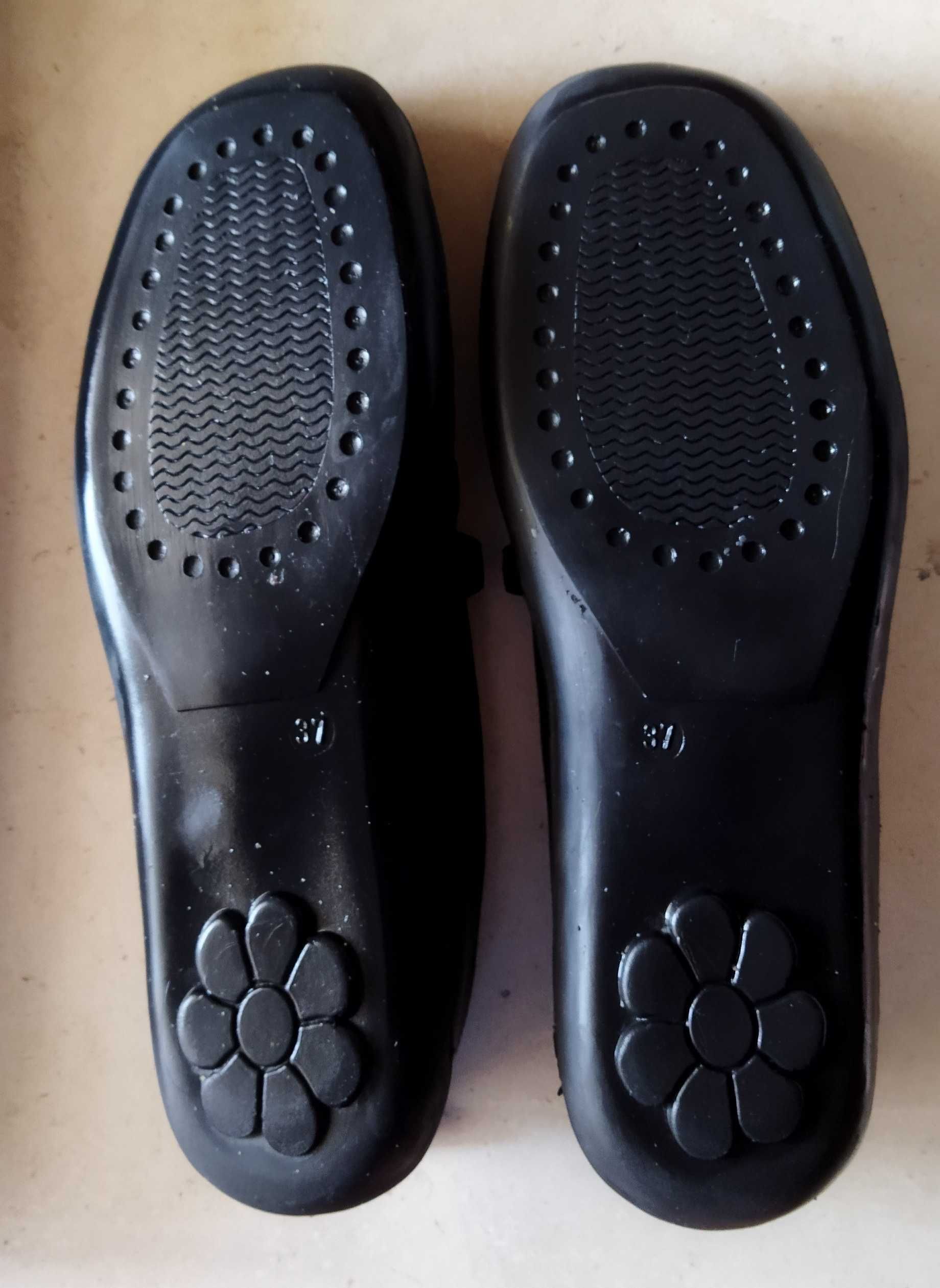 Sapatos pretos rasos Yess de senhora/menina, número 37