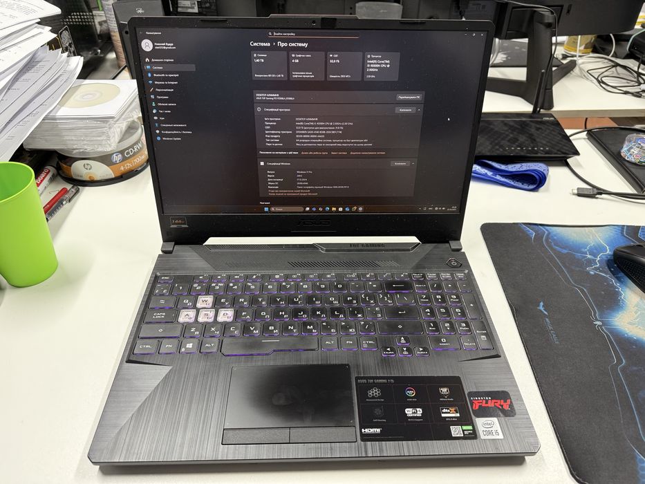 Asus tuf gaming f15 продам ноутбук