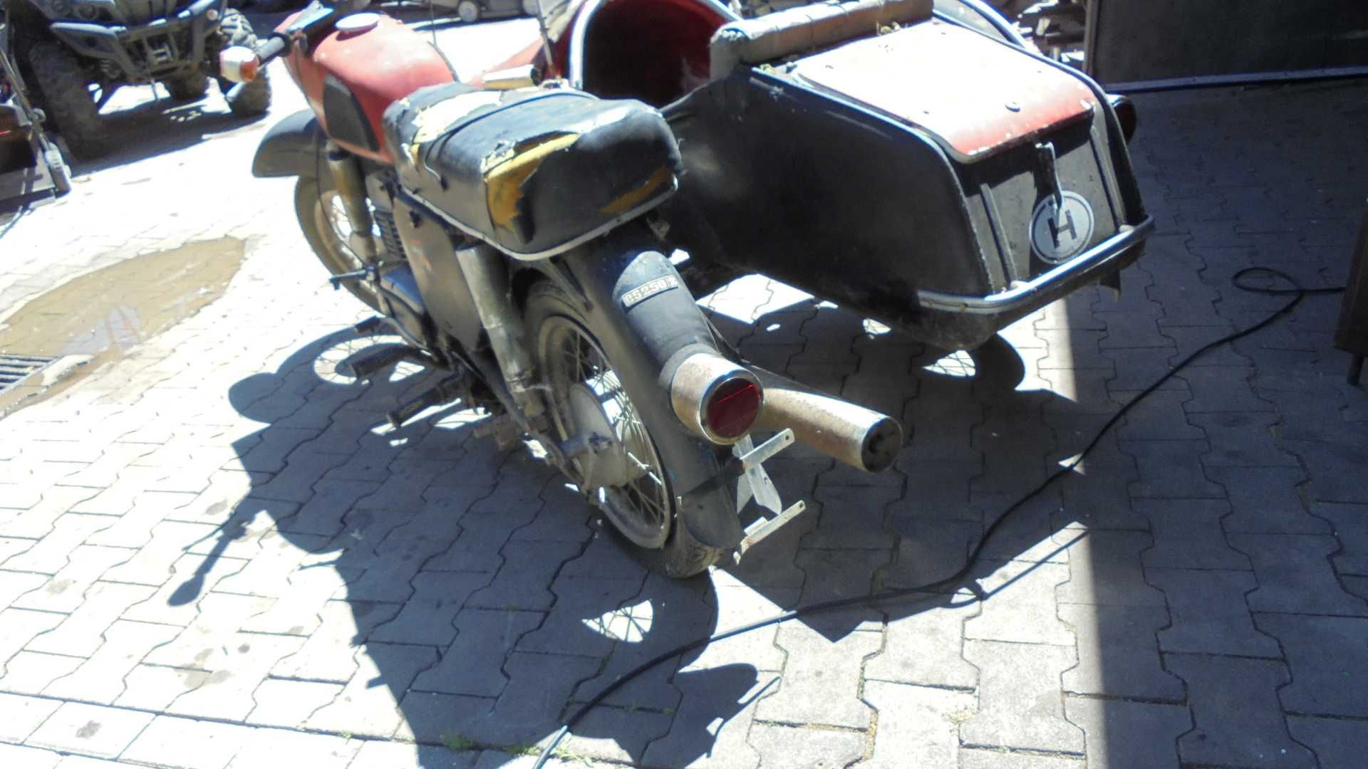 mz ts trophy 250 z wozkiem bocznym kompletny weteran