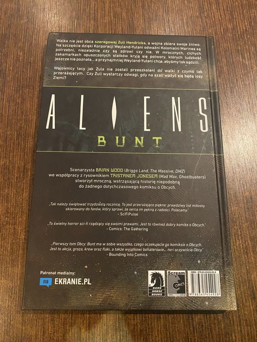 Komiks Aliens Bunt tom 1