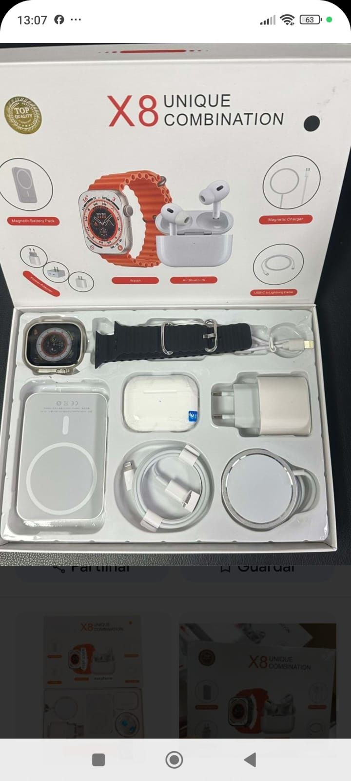 Relógio  kit x8 conjunto smartwatch