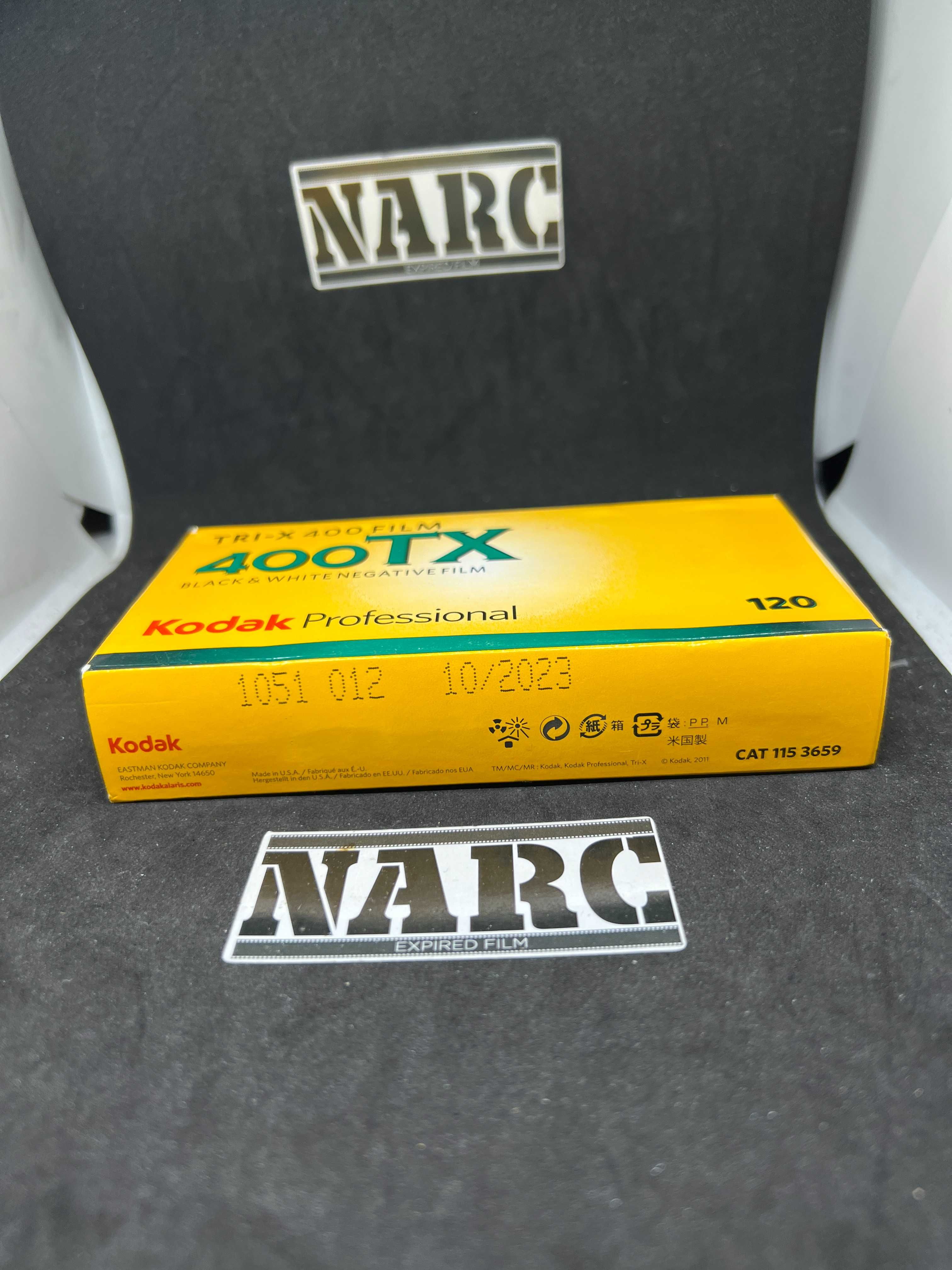 Kodak Tri-x 400tx 120 film box with 5 films expired in 10/2023