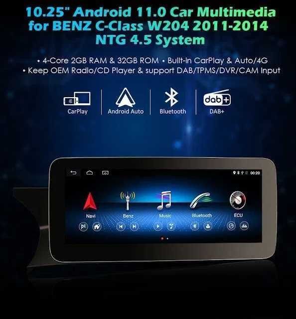 Auto-radio BIG SCREEN 12.3" Mercedes W204   S204