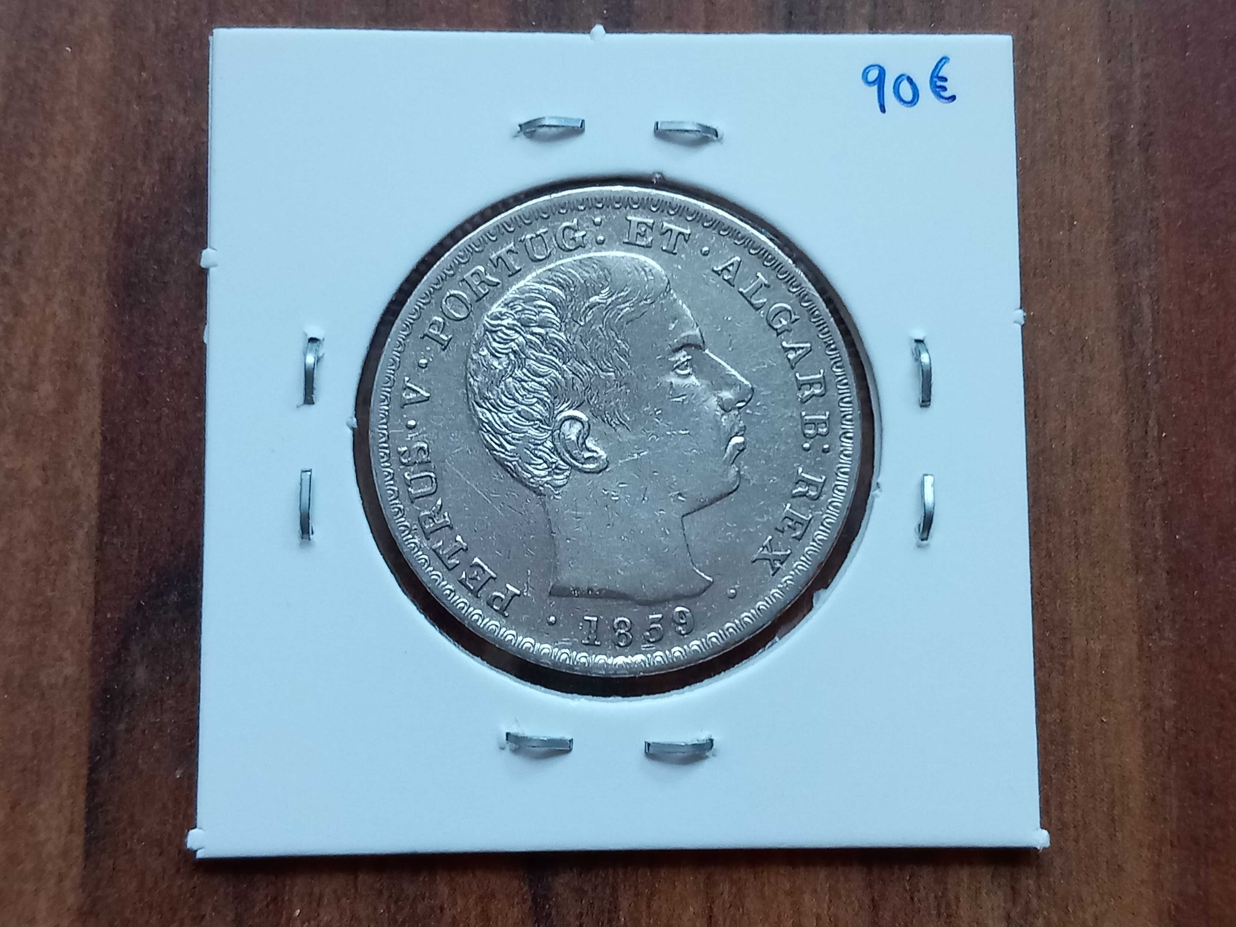 Moeda 500 Reis 1859 D. Pedro V  - MBC+