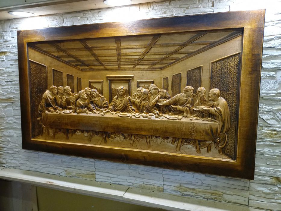 Ostatnia Wieczerza- Plaskorzezba-Drewno