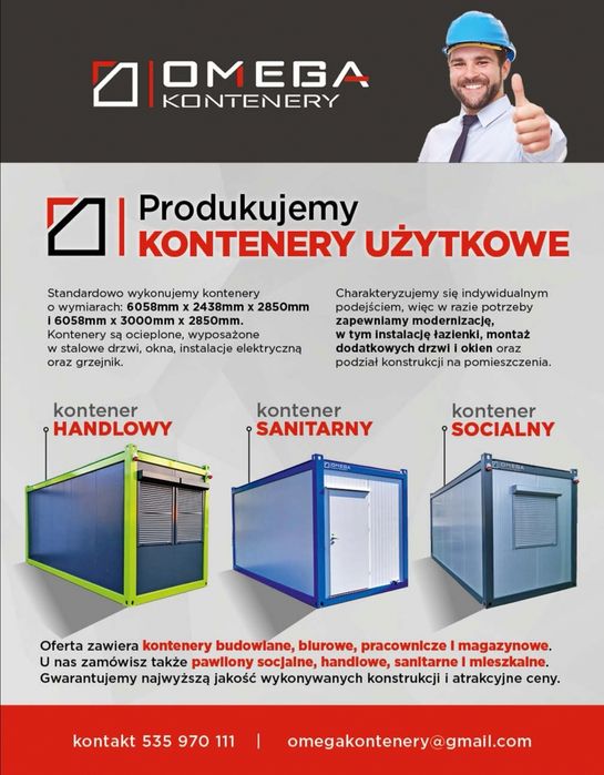 Kontener biurowy kontener budowlany stróżówka pawilon