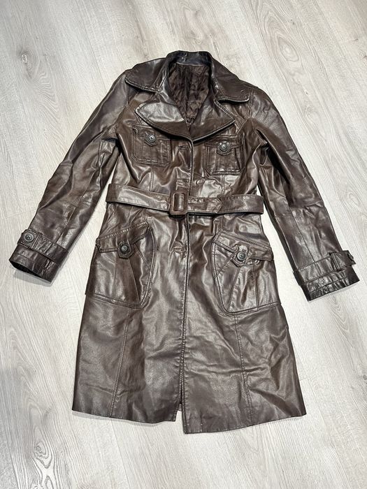 Płaszcz skórzany damski rozmiar S