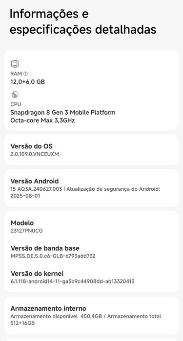 Smartphone XIAOMI 14 (6,36'' - 12 GB - 512 GB - Branco)