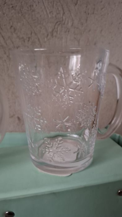 Kubek szklany 300 ml śnieżynki Eloy