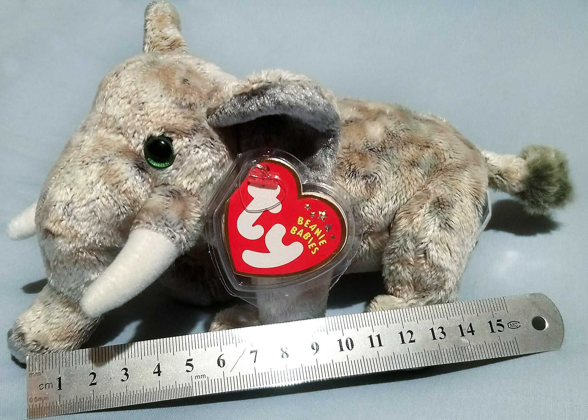 Мяка іграшка слон Ty Beanie Babies 2002 LIGHT GRAY ELEPHANT "POUNDS"