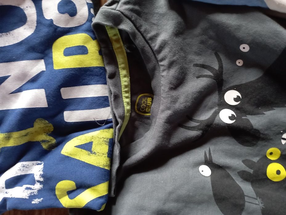 Bluzki z długim rękawem, spodnie, zestaw do przedszkola,116