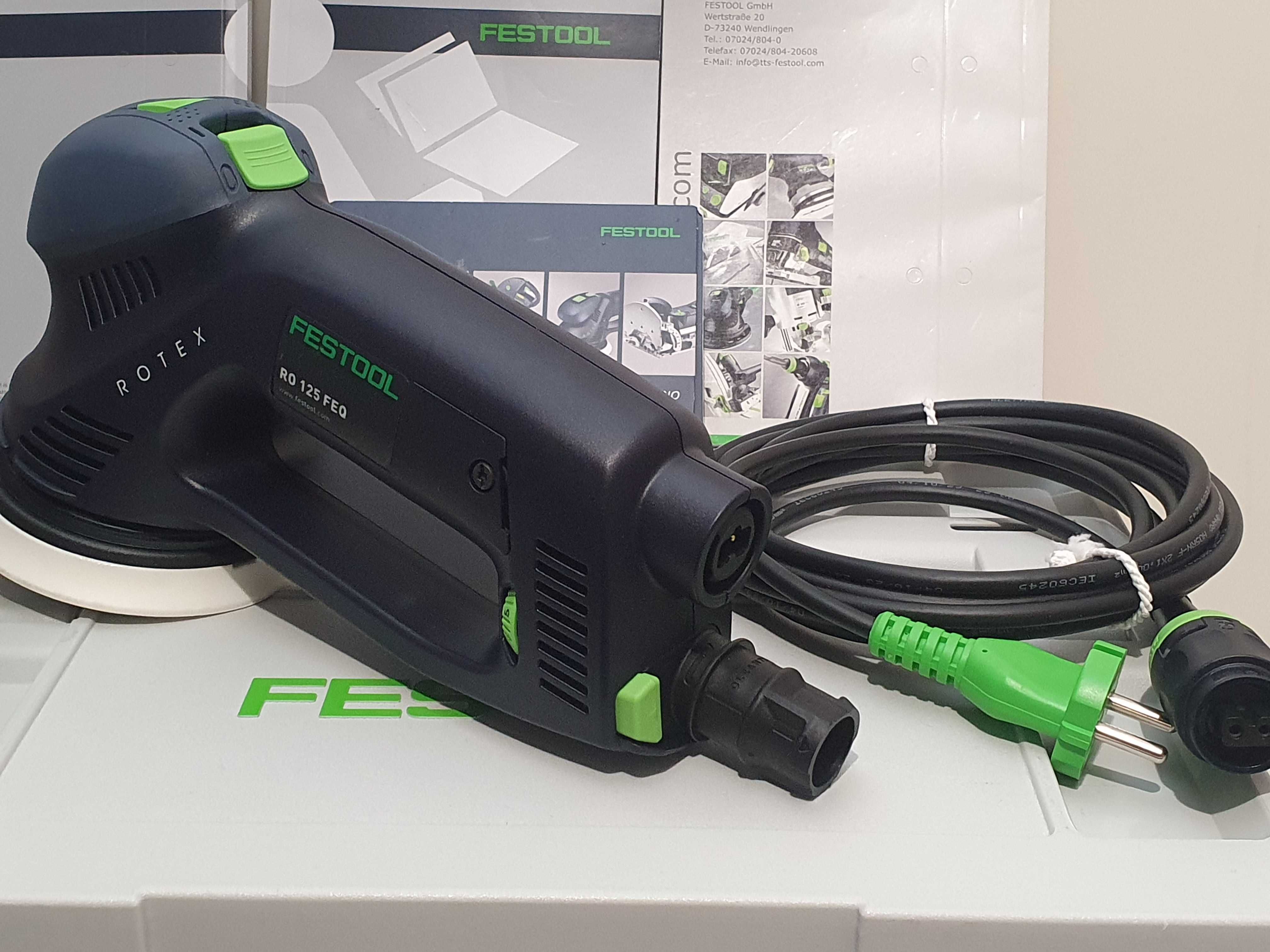 Rotacyjna szlifierka 3w1 Rotex FESTOOL RO 125 FEQ z kablem polerka