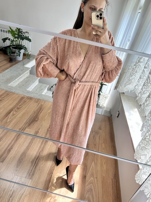 Sukienka cekinowa ASOS rozmiar 50 ślub wesele