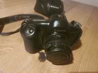 Aparat Canon EOS-1 + Obiektyw Canon Lens ef 50 mm 1:1.8 + pokrowiec