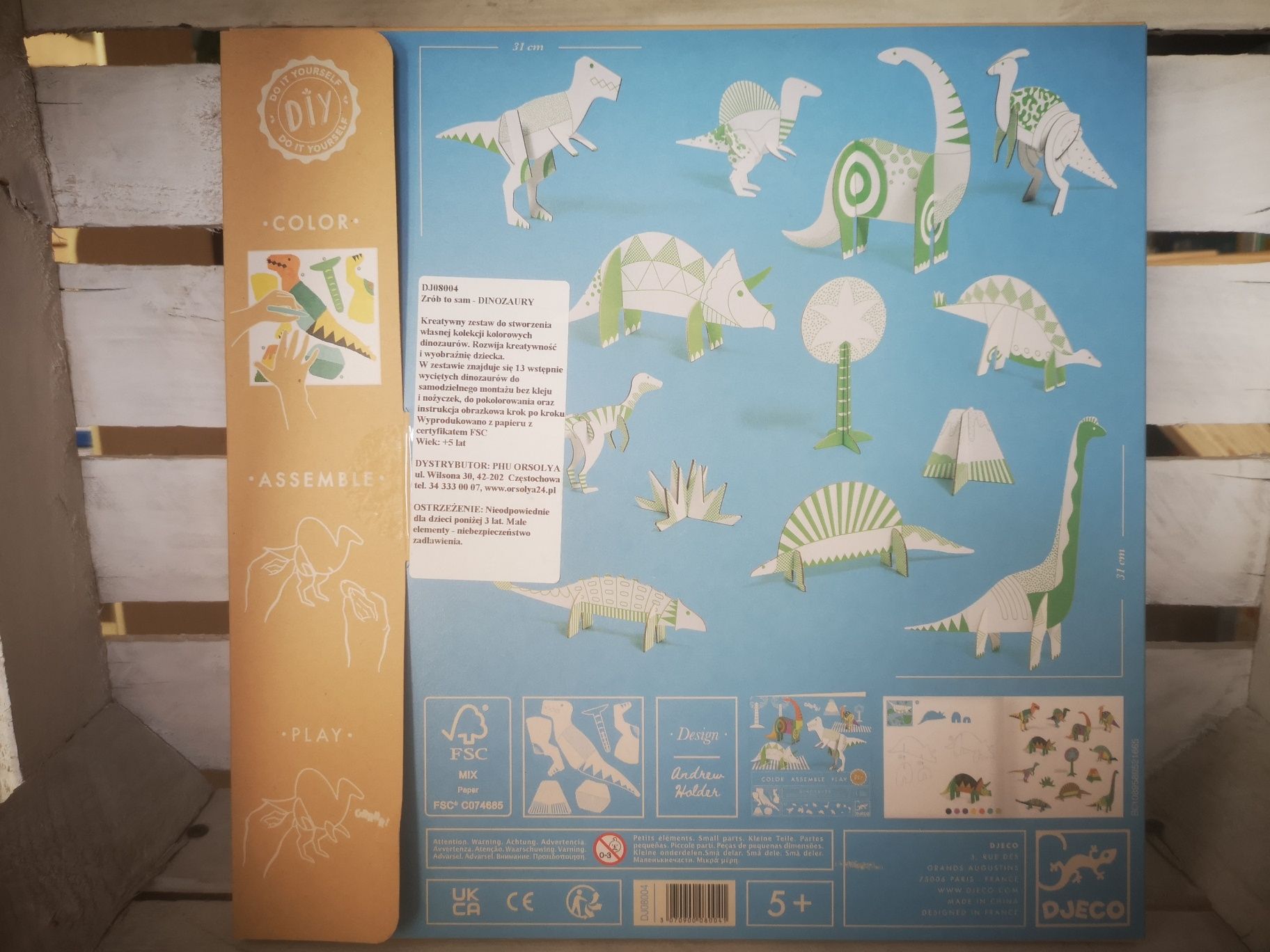 Djeco - Zestaw Artystyczny Zrób to Sam - Dinozaury