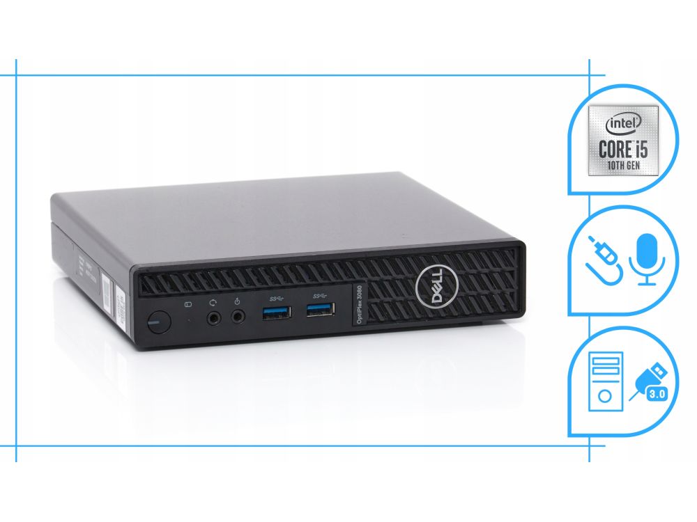 Dell Optiplex 3080 Tiny Intel i5 mini PC 16GB DDR4 512SSD Win11 Pro