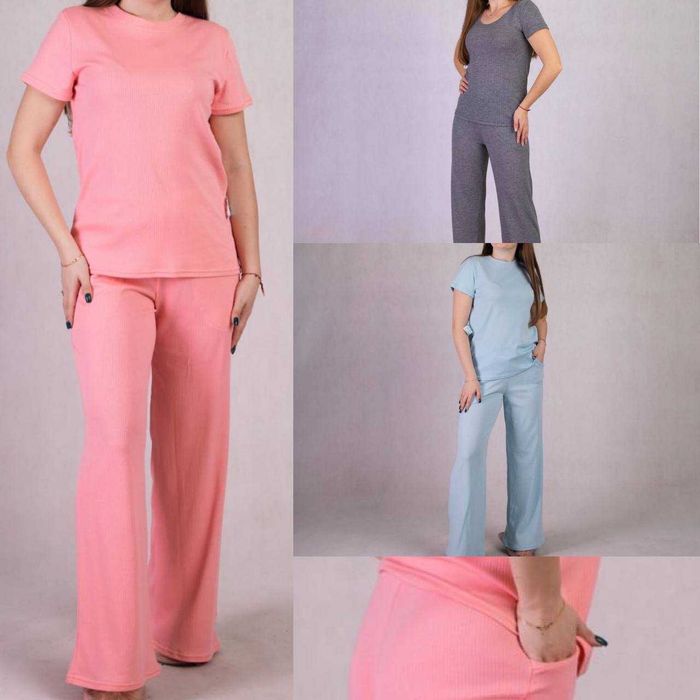 Піжама жіноча лонгслів з штанами