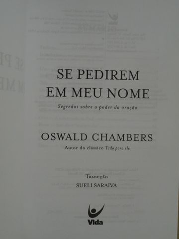 Se Pedirem em Meu Nome de Oswald Chambers