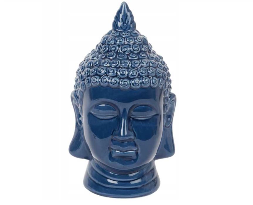 Figurka ceramiczna głowa Buddy dekoracja ozdoba lakierowana BUDDA 23cm