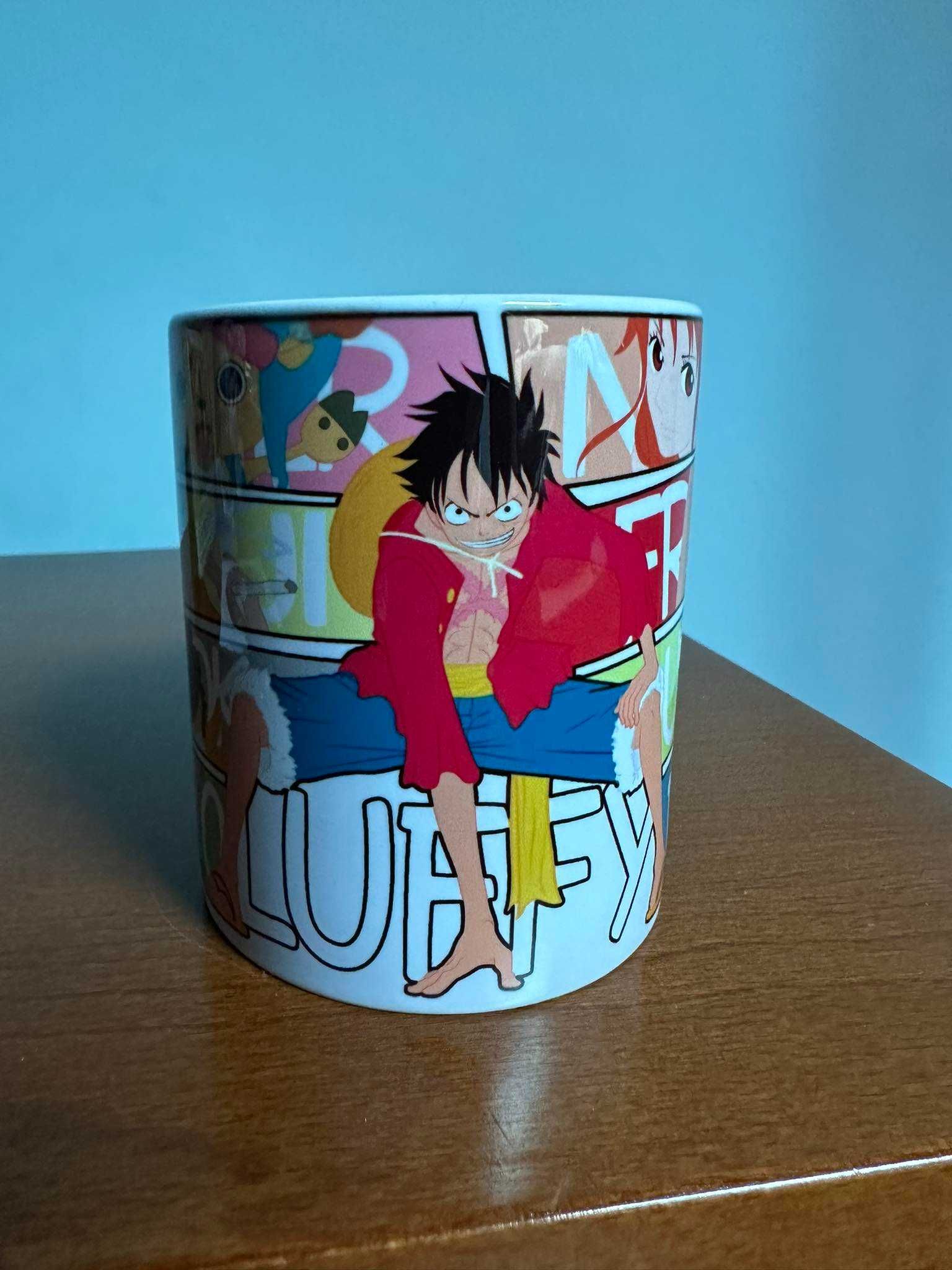 Caneca Branca Porcelana One Piece Anime