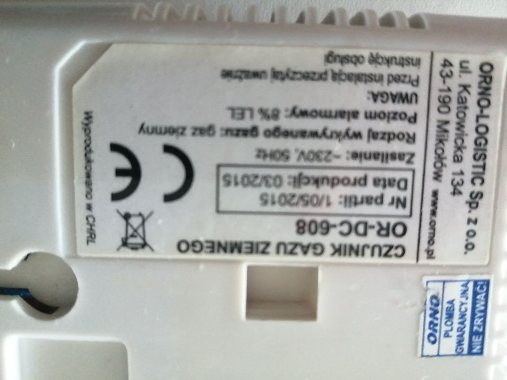 Czujnik gazu ziemnego ORNO OR DC 608