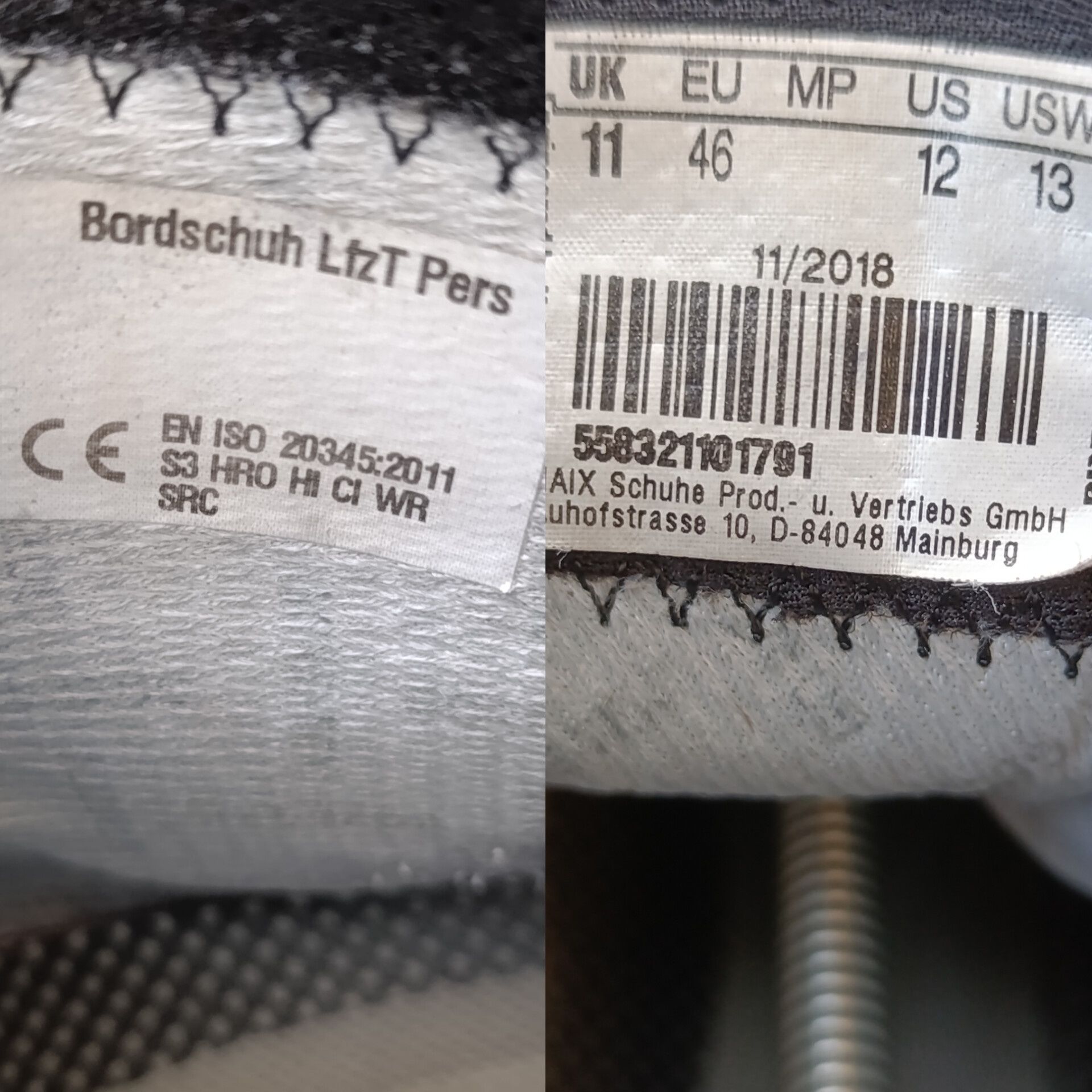 Haix 45р. чоловічі робочі чнревики gore-tex.