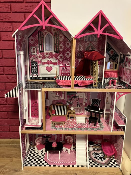 domek drewniany dla lalek oryginalny Kidkraft Bella Jenny Barbie meble