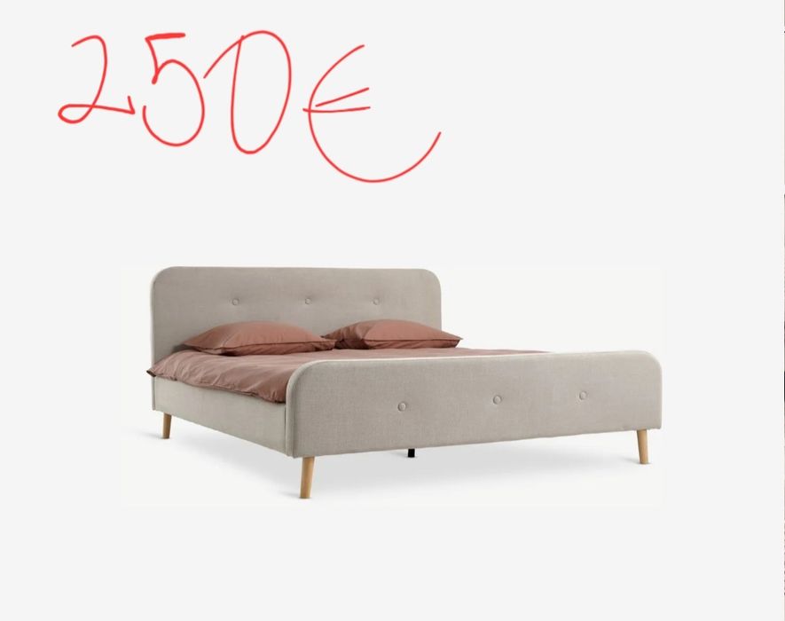 Cama de casal 180x200,  colchão e topper