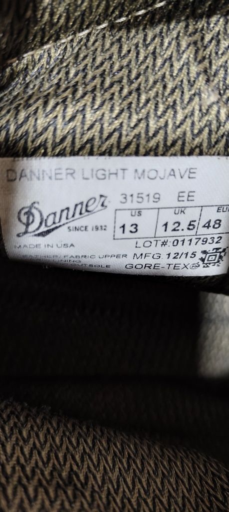 Ботинки берцы Danner 32см, 48 размер