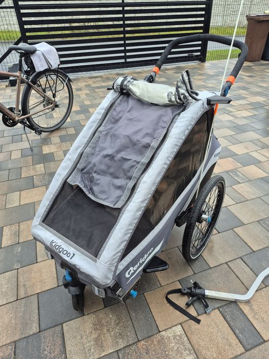 Przyczepa rowerowa Qeridoo Kidgoo 1 szary