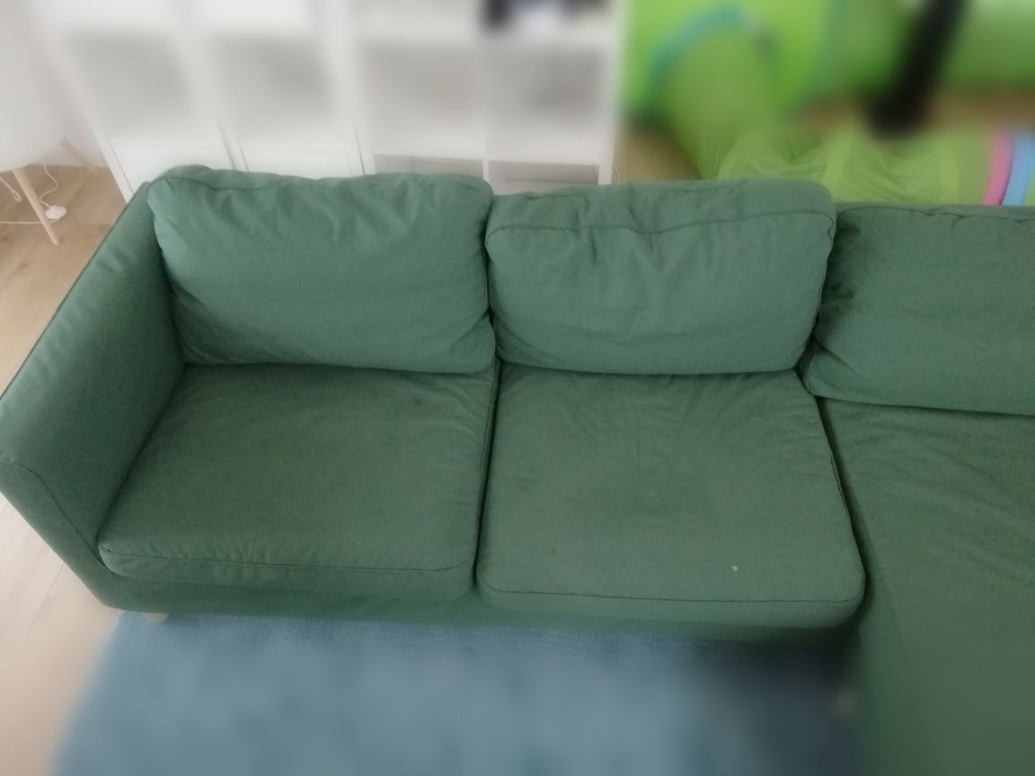 Sofa ikea parup 3 osobowa vissle zielona kanapa