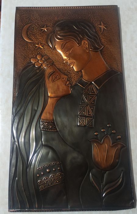 Чеканка картина медная СССР