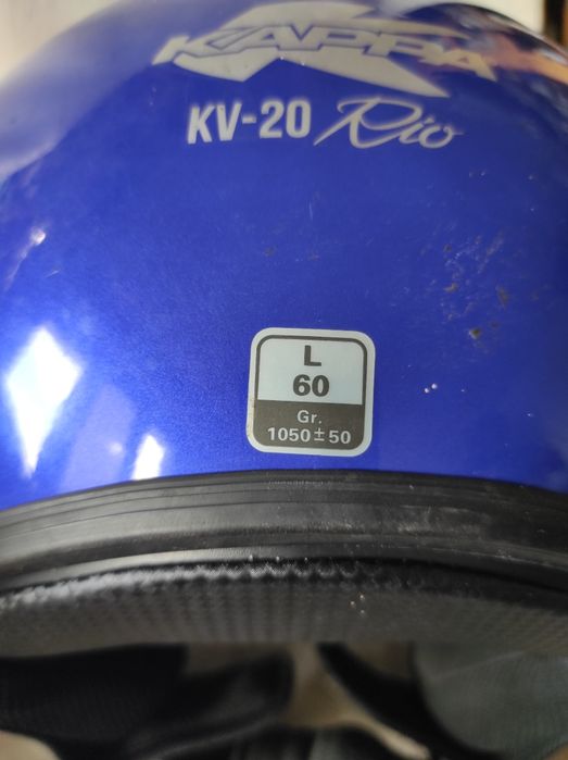 Kask motocykl skuter Kappa KV-20 Rio niebieski 2 sztuki rozmiary L M