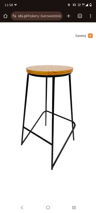 Hokery krzesła barowe zestaw 3 szt .