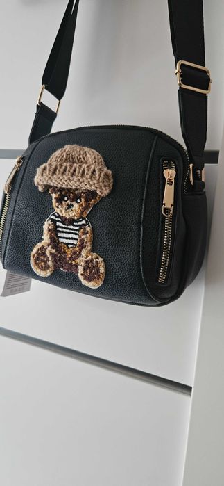 G&T czarno-zlota torebka-listonoszka NOWA z metka