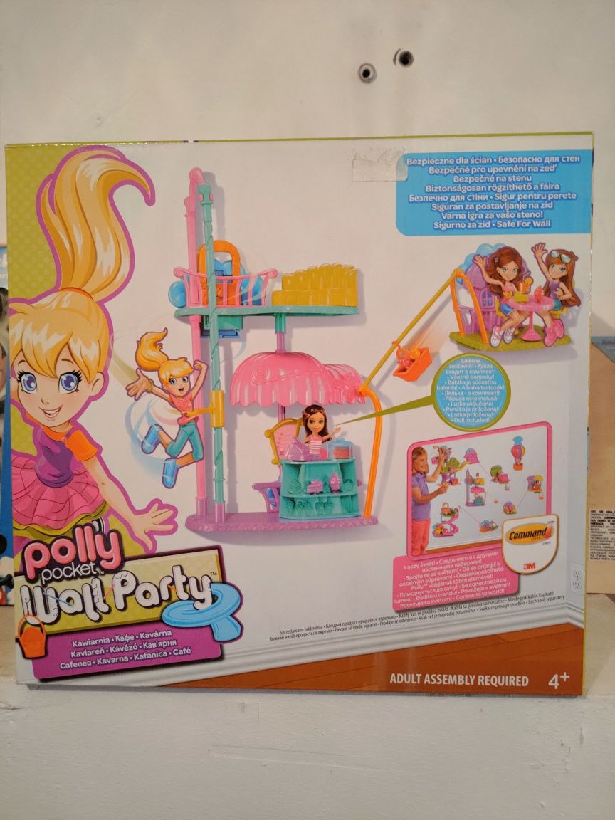 Nowa kawiarnia na ścianę Polly pocket z lalką