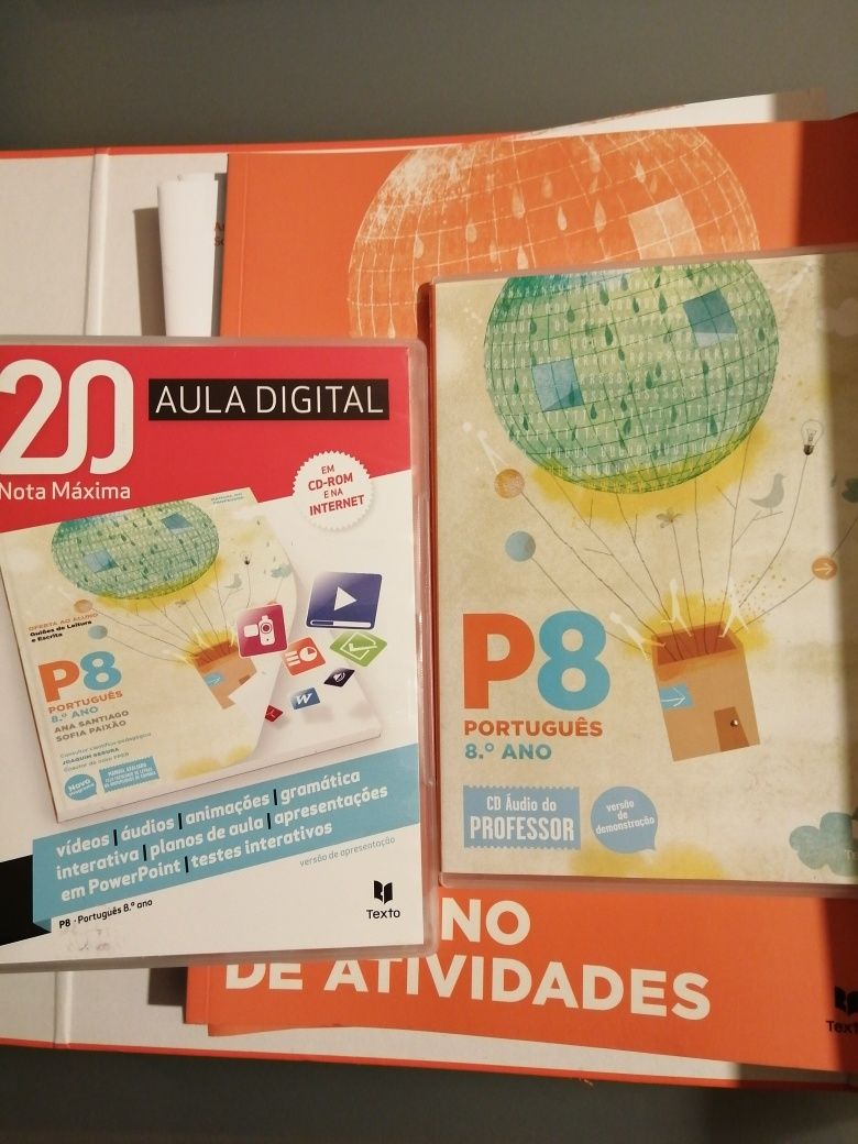 P8 - Português - 8º ano Manual Caderno de atividades Dossier do Prof.