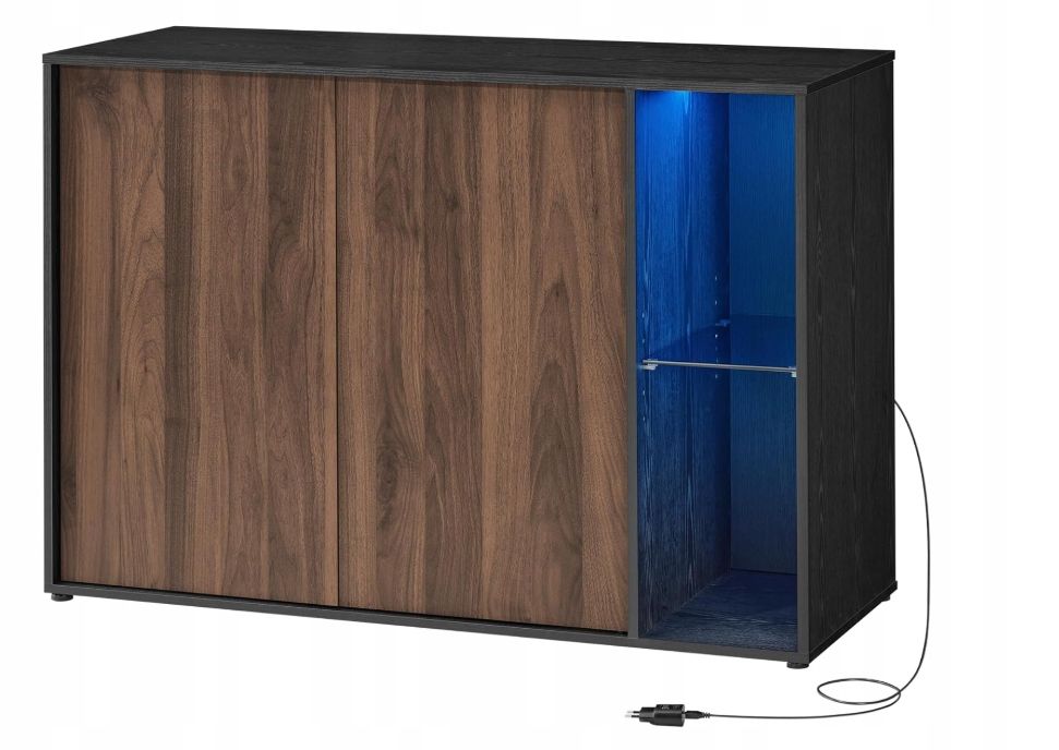 Songmics Bbk372B01 Kredens Z Oświetleniem Szafka Opis