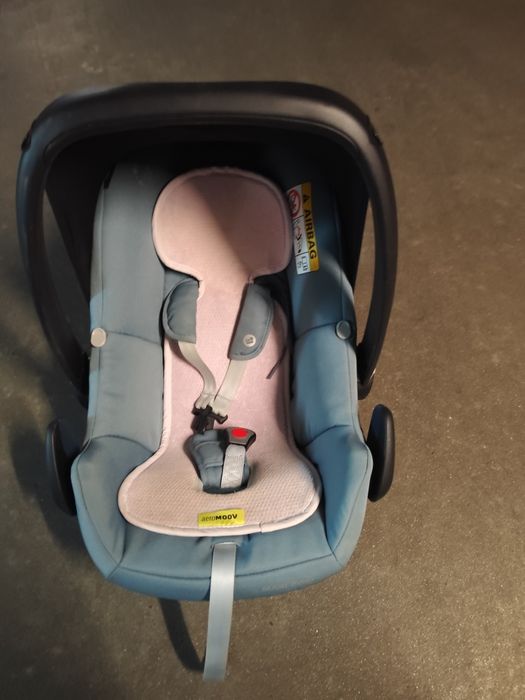 Ovo Maxicosi Rock + Capa AirMove + Adaptadores carrinho