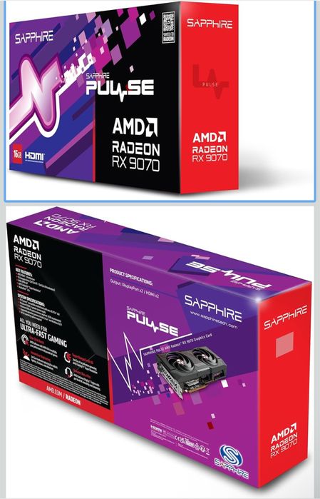Sapphire Pulse AMD Radeon™ RX 9070 Gaming 16 GB Dual HDMI/DP NOVO