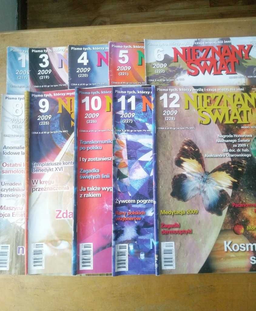 miesięcznik Nieznany Świat rocznik 2009,  10 sztuk !!!