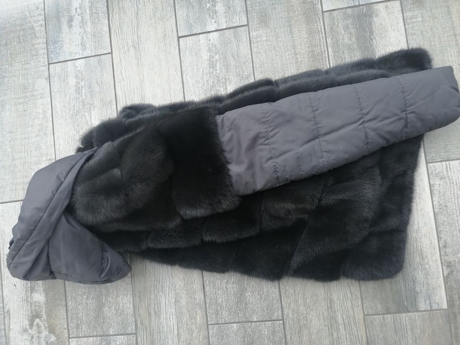 Шуба норкова графіт S-M
